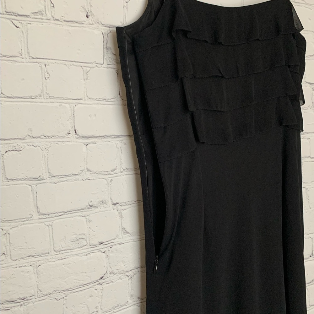 Black silk and ruffle dress by Ann Taylor LOFT - Picture 8 of 8